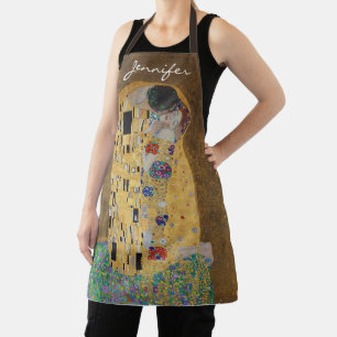 Personalised Name The Kiss (lovers) Gustav Klimt Apron