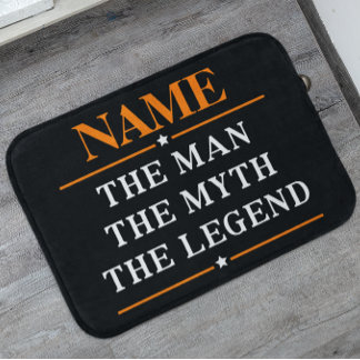 Personalised Name The Man The Myth The Legend Bath Mat
