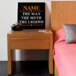 Personalised Name The Man The Myth The Legend Canvas Print<br><div class="desc">Personalised Name The Man The Myth The Legend</div>