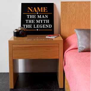 Personalised Name The Man The Myth The Legend Canvas Print