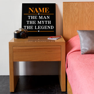 Personalised Name The Man The Myth The Legend Canvas Print