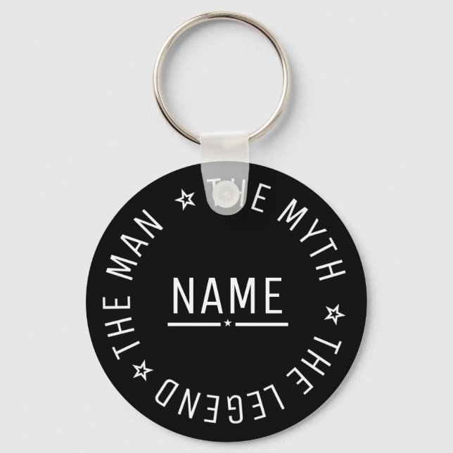Personalised Name The Man The Myth The Legend Key Ring (Front)