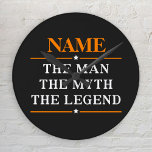 Personalised Name The Man The Myth The Legend Large Clock<br><div class="desc">Personalised Name The Man The Myth The Legend</div>