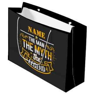 Personalised Name The Man The Myth The Legend Large Gift Bag
