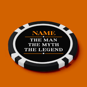 Personalised Name The Man The Myth The Legend Poker Chips