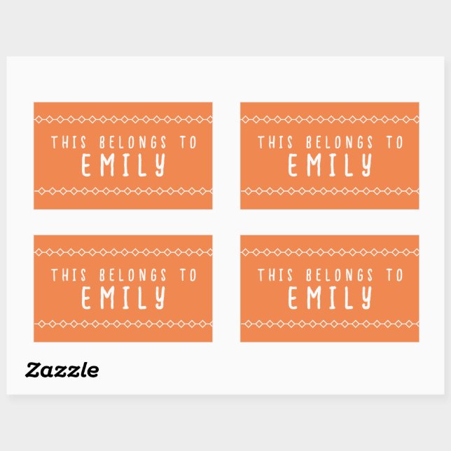 Personalised Name This Belongs to Stickers (Sheet)