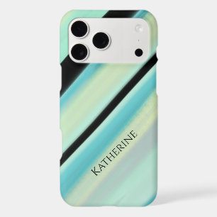 Personalised Name Tranquil Turquoise Stripes