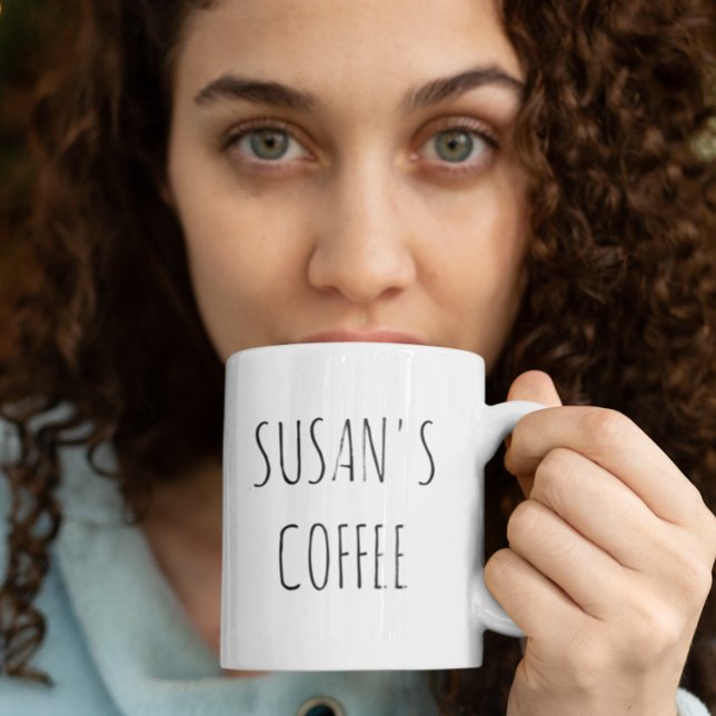 Personalised name Trendy Skinny Font Coffee Mug (Creator Uploaded)