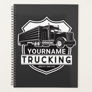 Personalised NAME Trucking Big Rig Semi Trucker   Planner