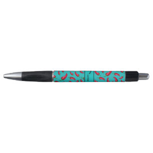 Personalised name turquoise chilli pepper