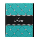 Personalised name Turquoise diamonds