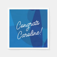 Personalised Name Vibrant Blue Favour Graduation
