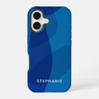 Personalised Name Vibrant Bright Modern Blue