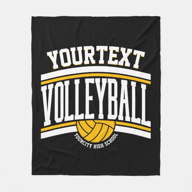 Personalised NAME Volleyball Player School Team  Fleece Blanket (Front)