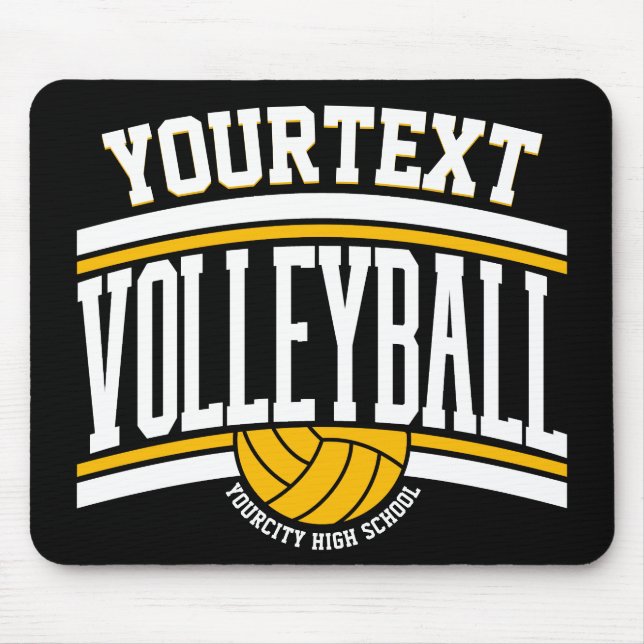 Personalised NAME Volleyball Player School Team  Mouse Pad (Front)