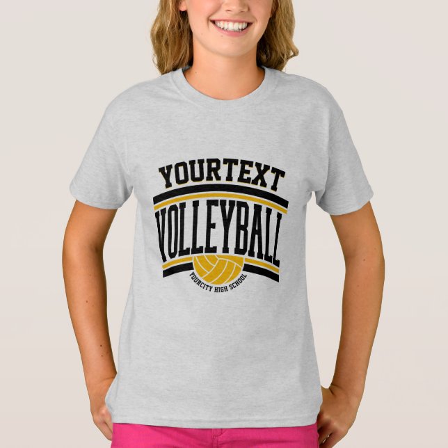 Personalised NAME Volleyball Player School Team  T-Shirt (Front)