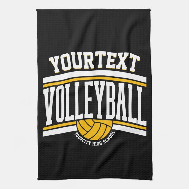 Personalised NAME Volleyball Player School Team  Tea Towel (Vertical)