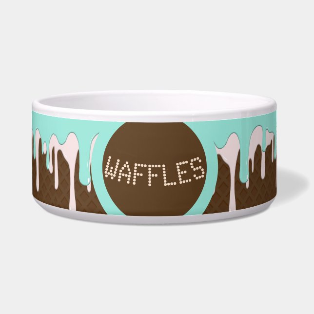 Personalised Name Waffle Cone Cat (Front)