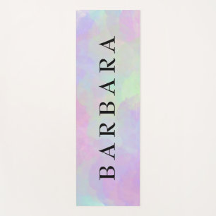 Personalised Name Watercolor Yoga Mat