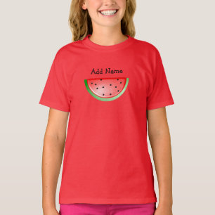 Personalised Name Watermelon Girl's Shirt