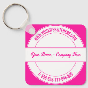 Personalised Name Website Phone Colours Keychain