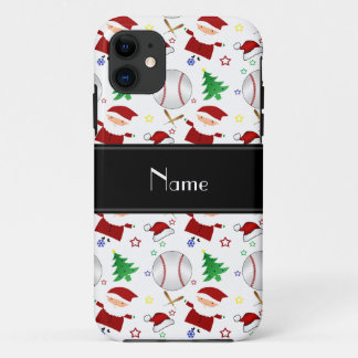Personalised name white baseball christmas Case-Mate iPhone case