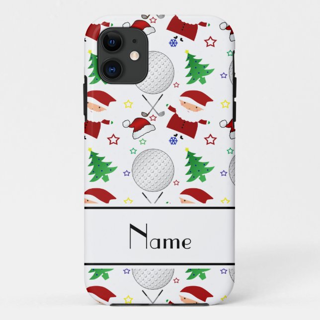 Personalised name white christmas golfing Case-Mate iPhone case (Back)