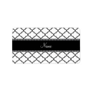 Personalised name White moroccan Label