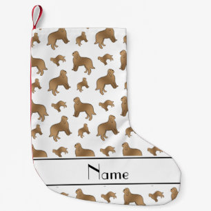 Personalised name white Otterhound dogs Small Christmas Stocking