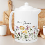 Personalised Name Wildflower Garden<br><div class="desc">Bring a touch of natural beauty into your space with our Personalised Name Wildflower Garden teapot . Discover a delightful collection of colourful blooms that will bring the charm of nature indoors. You can add your name to it. Suitable as gift for nature and flower lovers.</div>