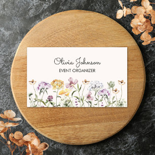 Personalised Name Wildflower Garden Floral Rectangular Sticker