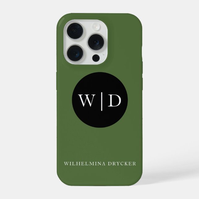 Personalised Name with Monogram iPhone Case (Back)