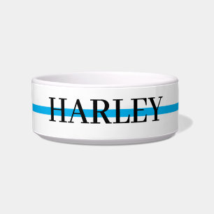 Personalised Name with Navy Blue Paw Bowl