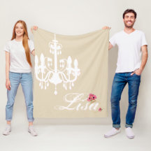 Personalised Name with Pink and White Chandelier