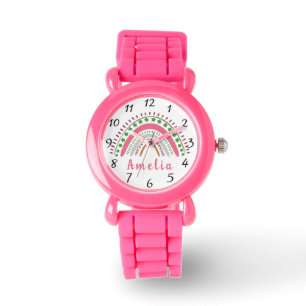 Personalised Name with Whimsical Boho Rainbow Watch