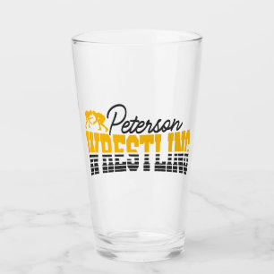 Personalised NAME Wrestling School Team Wrestler Glass