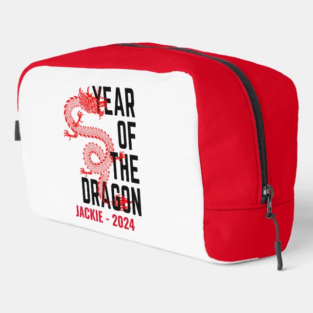 Personalised Name Year of the Dragon Birth Year  Dopp Kit (Right Corner)