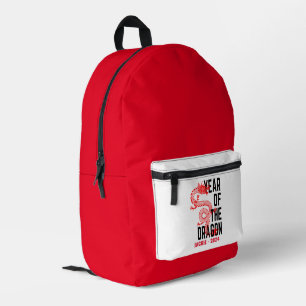 Personalised Name Year of the Dragon Birth Year Printed Backpack