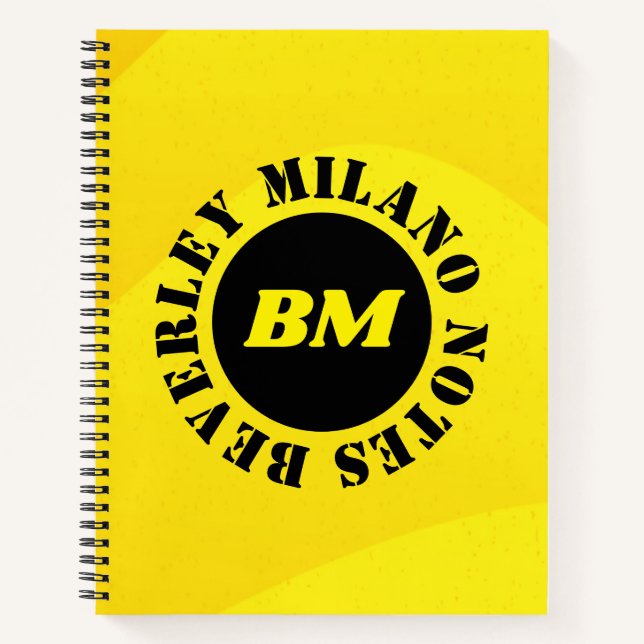 Personalised Name Yellow Notebook (Front)