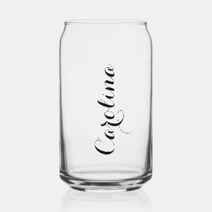 Personalised Named Can Glass