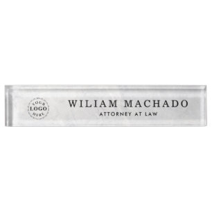 Personalised Nameplate with Title and Company Logo