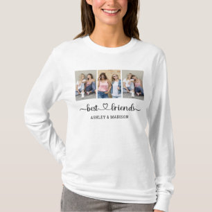 Personalised Names 3 Photo Collage Best Friends T-Shirt