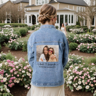 Personalised Names Best Friends Photo Denim Jacket