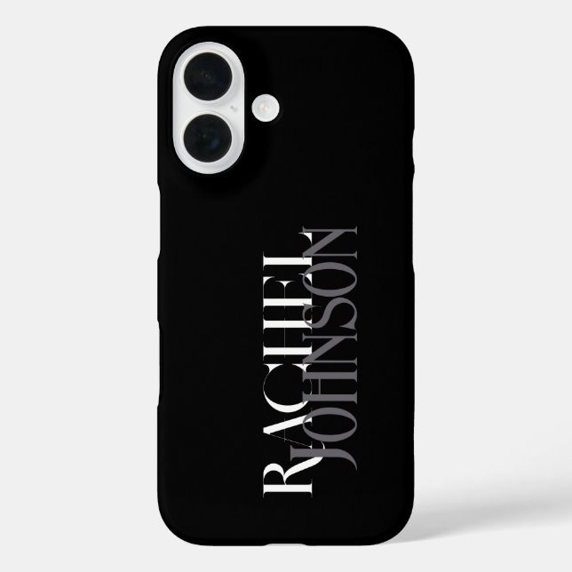 Personalised Names Black Grey  Case-Mate iPhone Case (Back)