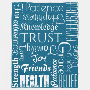 Personalised Names or Words Best Wishes fleece Blanket