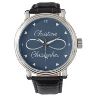 Personalised Names Simple Infinity Symbol Blue