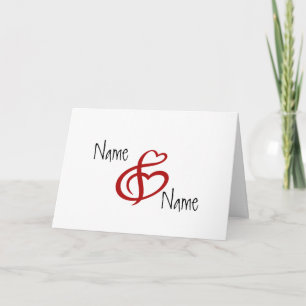 Personalised Names Valentine's Day Card