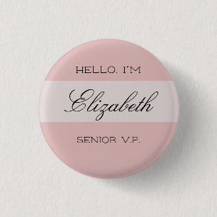 Personalised Nametag Button