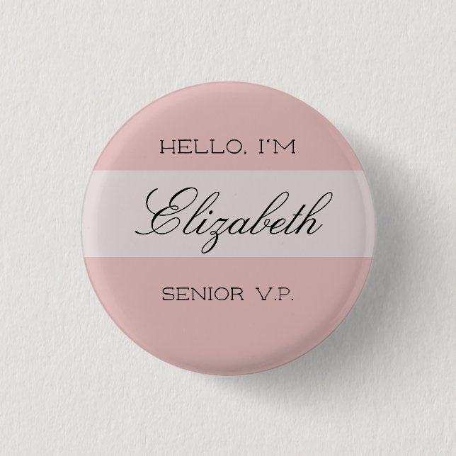 Personalised Nametag Button (Front)