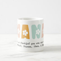 Personalised Nana Floral Pastel Colours Grandma